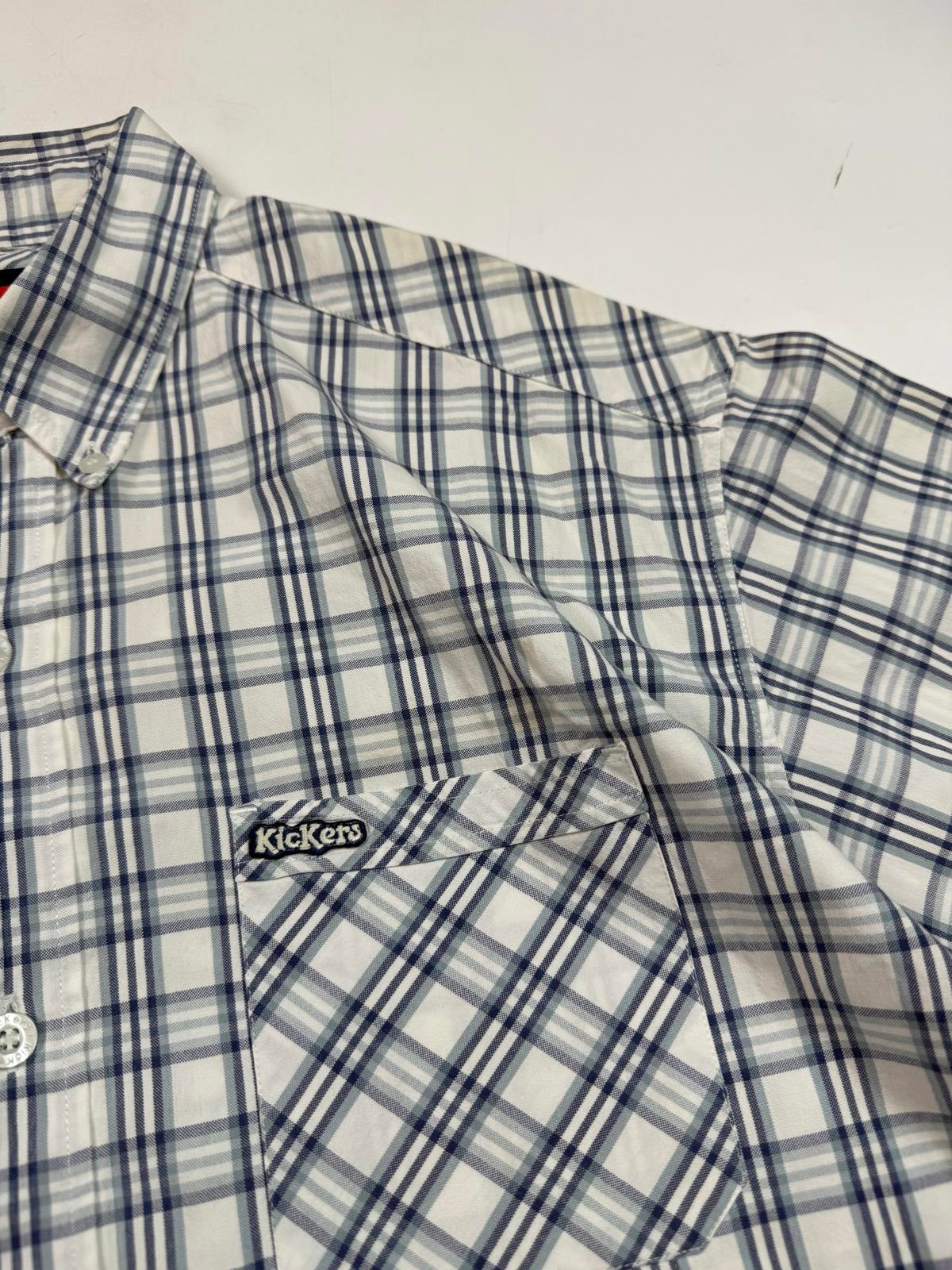 Vintage Kickers checkered short sleeve shirt (L)