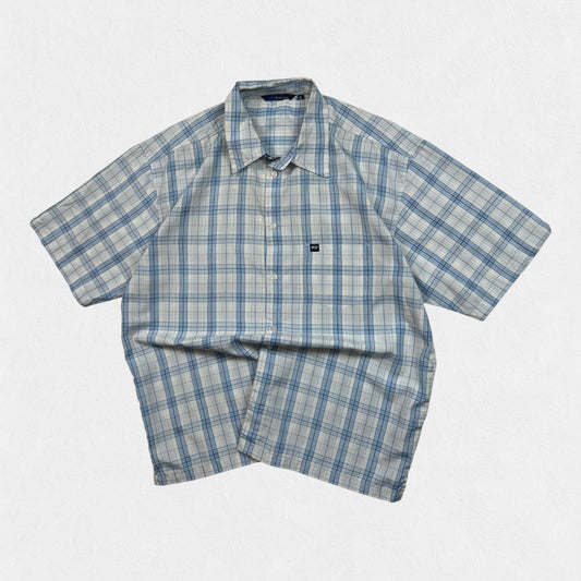 Vintage Y2K Quiksilver checkered short sleeve shirt (XL)