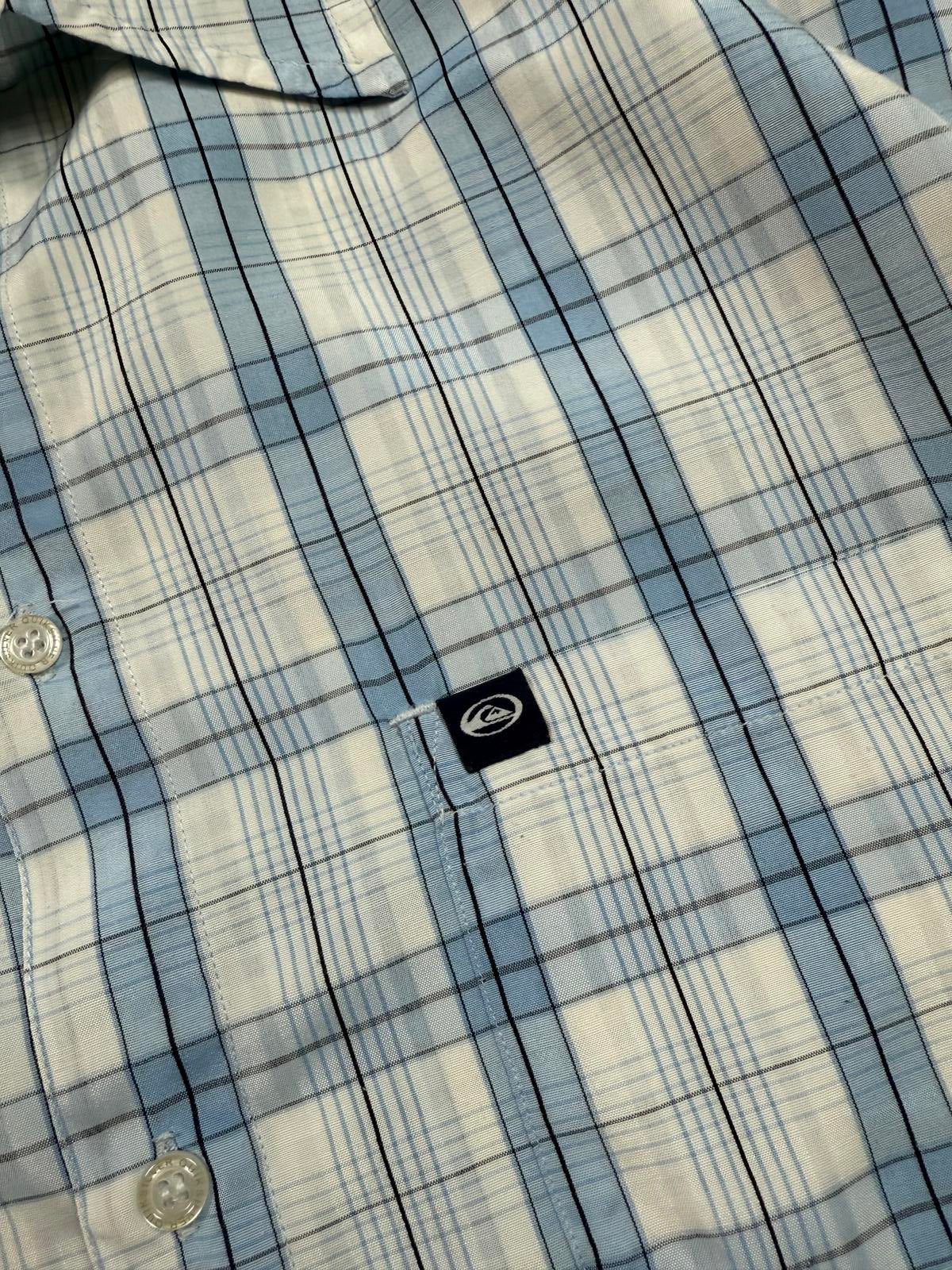 Vintage Y2K Quiksilver checkered short sleeve shirt (XL)