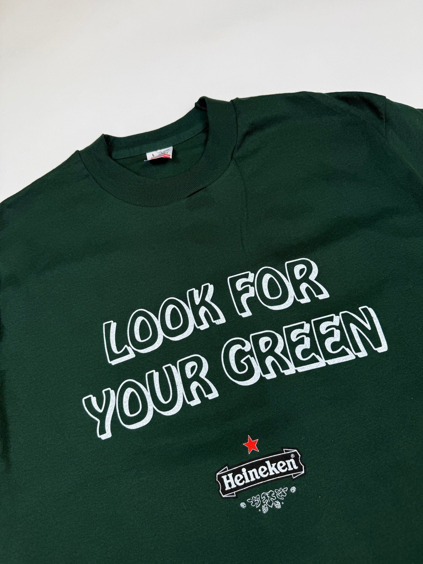 Vintage 90s Heineken beer graphic tee (L)