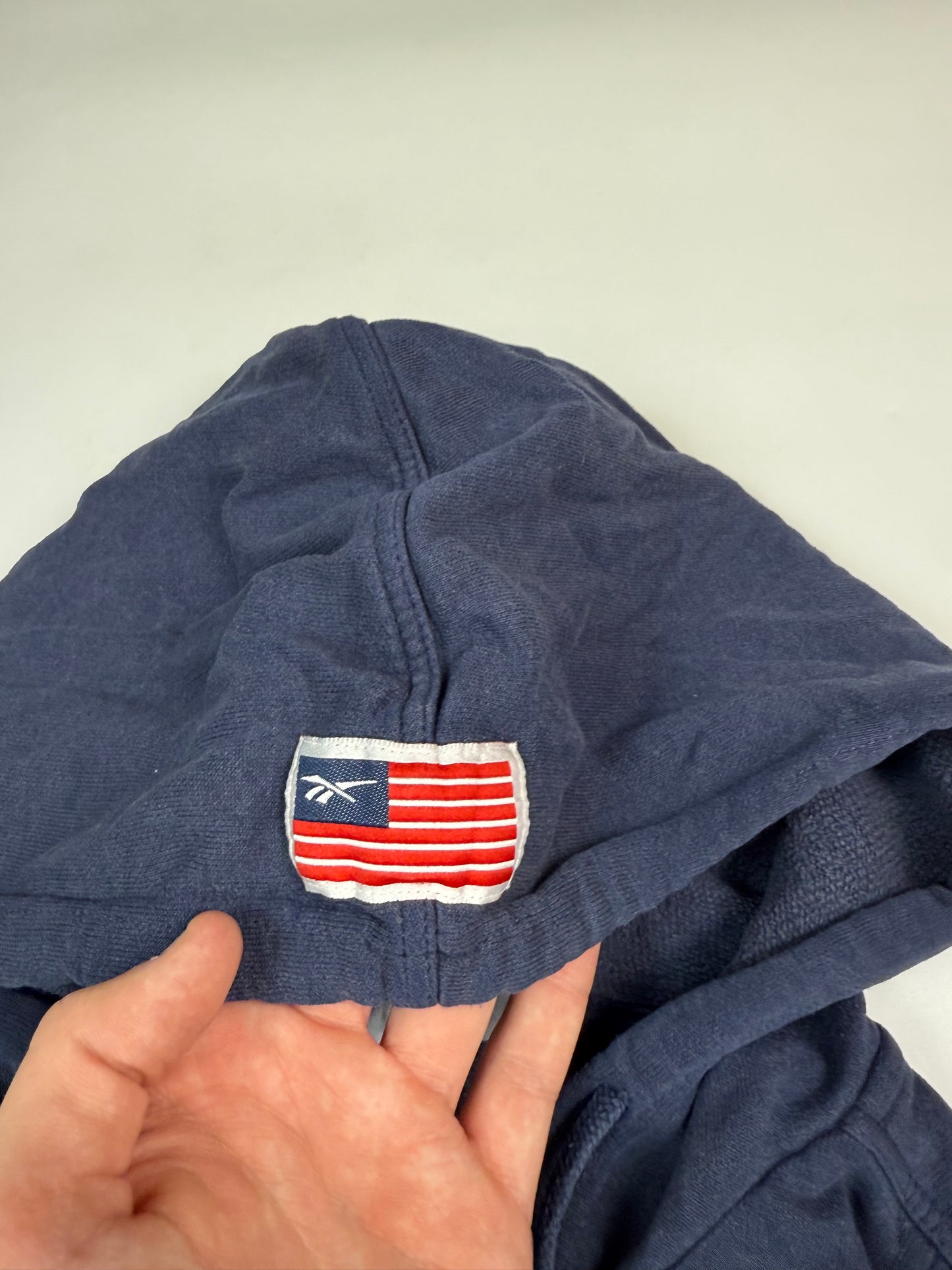 Vintage 90s Reebok USA quarter zip hoodie (L)