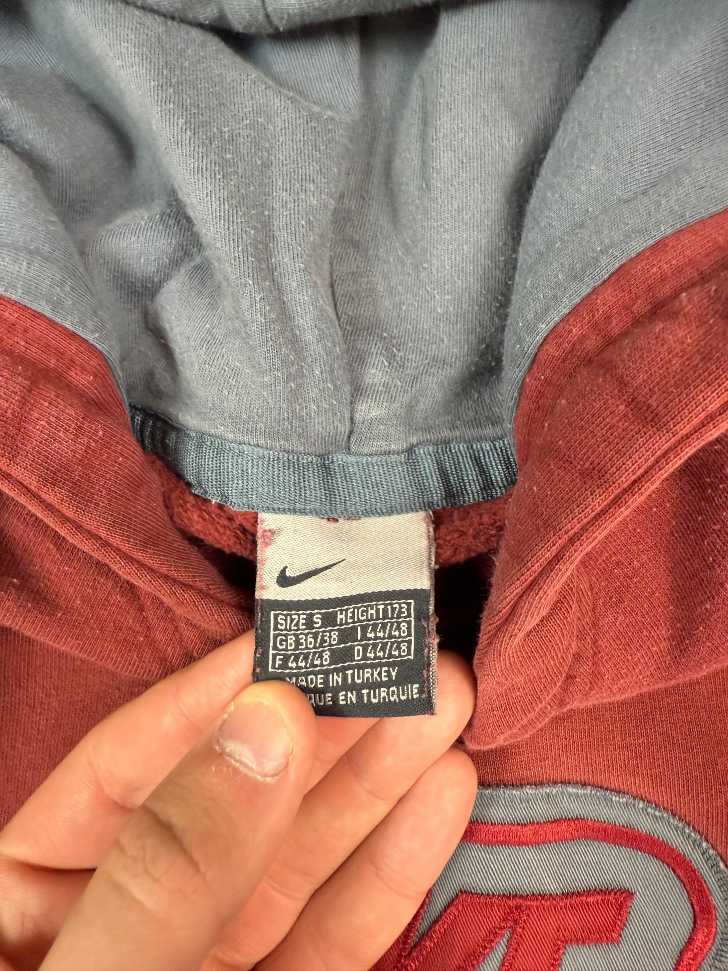 Vintage Nike spell out hoodie (S)