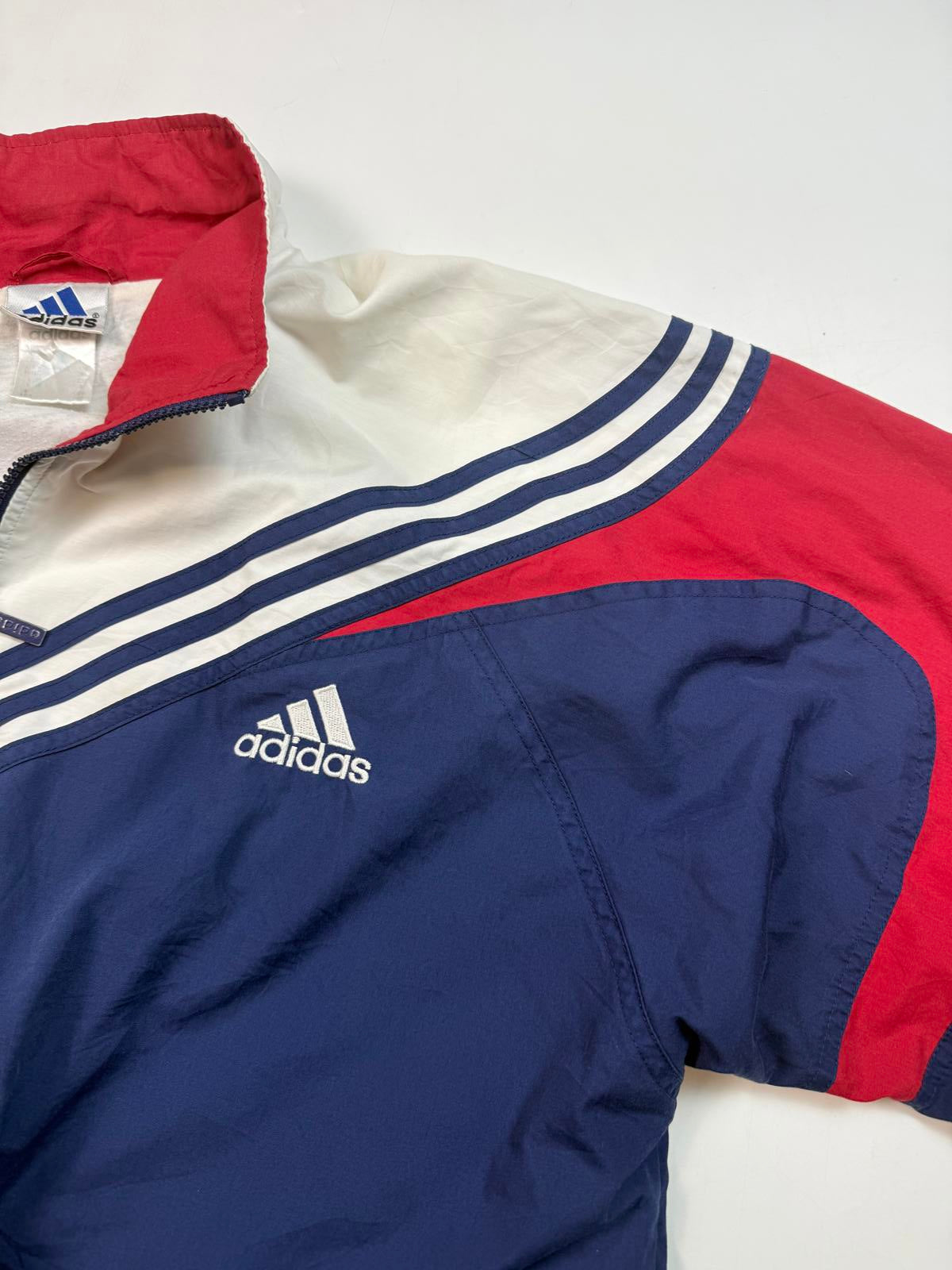 Vintage 90s adidas colour block track jacket (L)