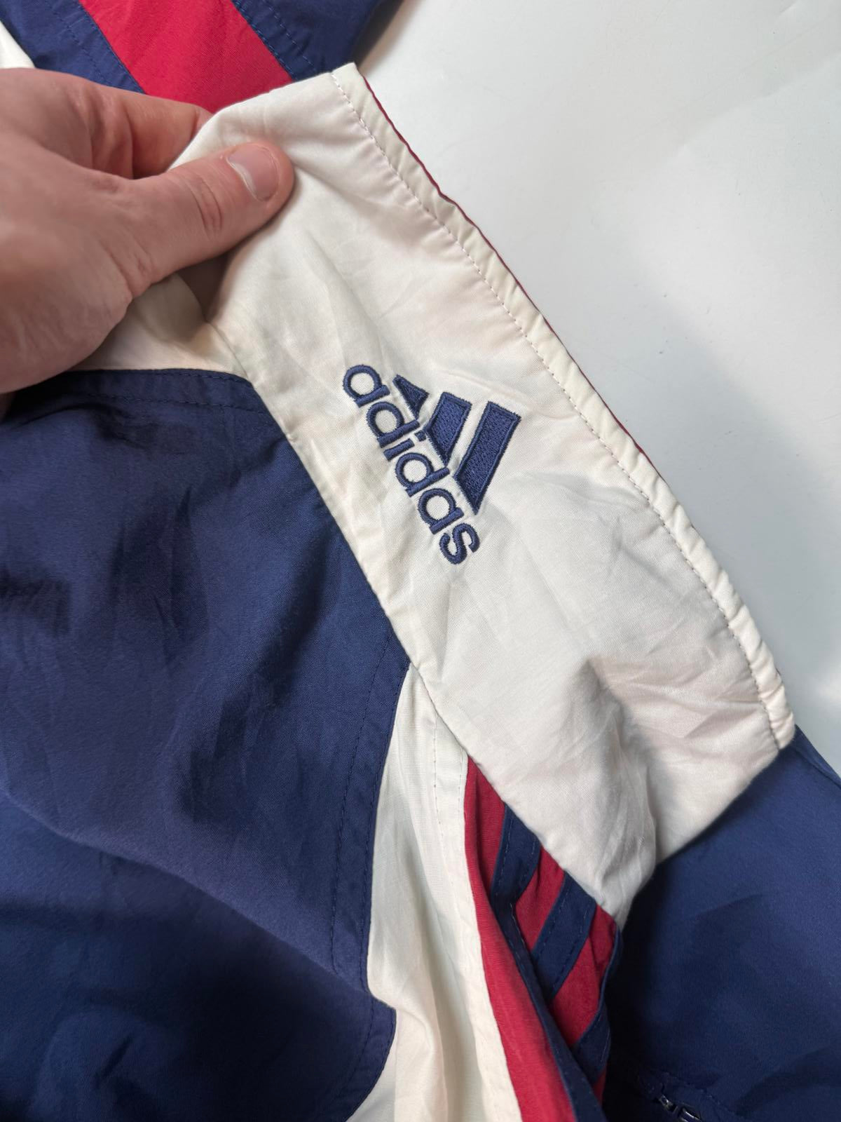 Vintage 90s adidas colour block track jacket (L)