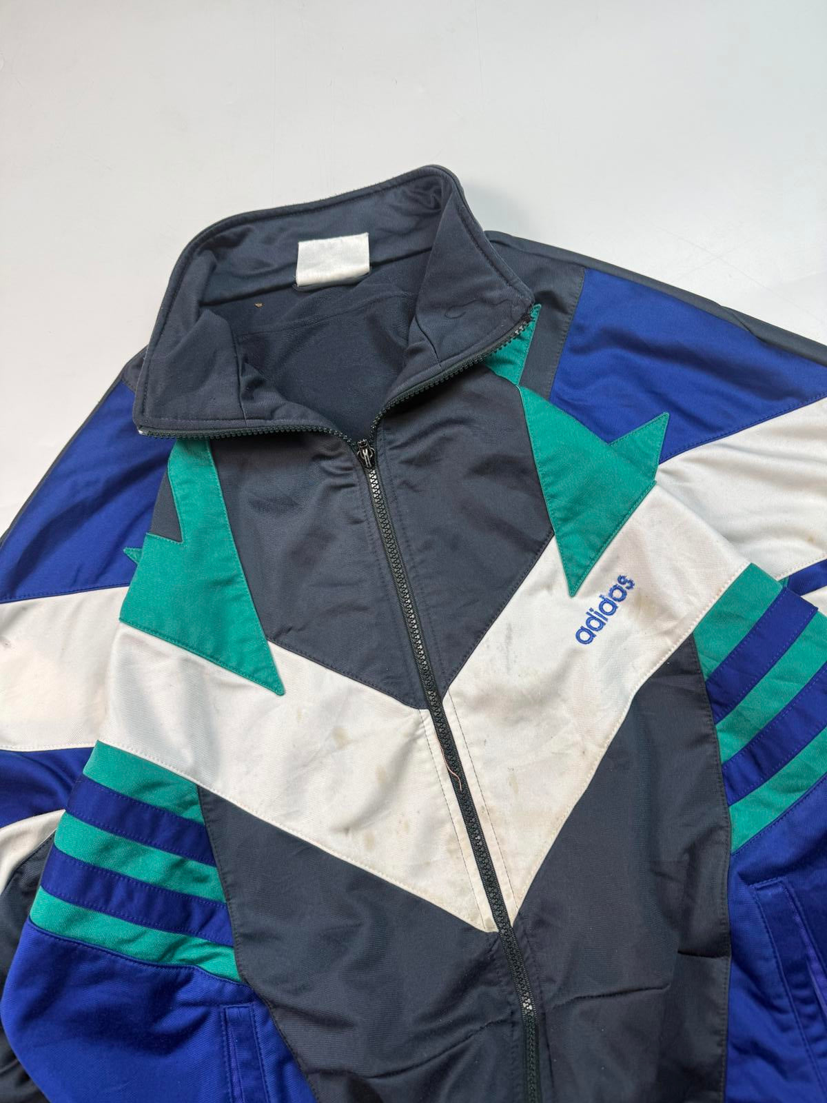 Vintage 90s adidas originals colour block track jacket (L)