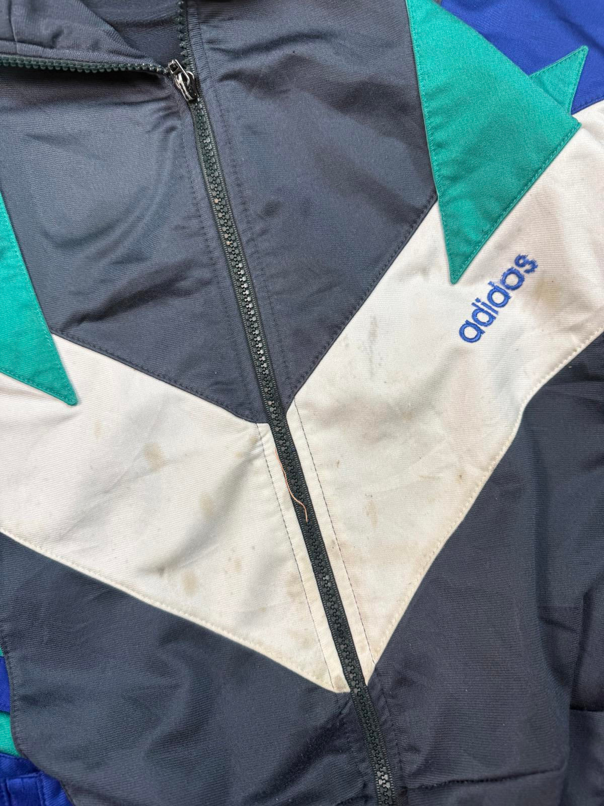 Vintage 90s adidas originals colour block track jacket (L)