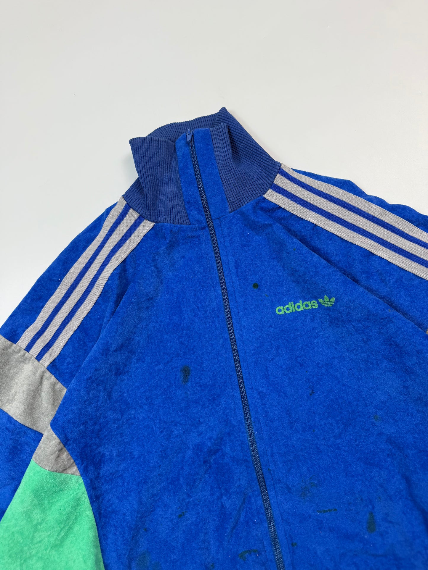Vintage 80s Adidas Originals velour track top (S)