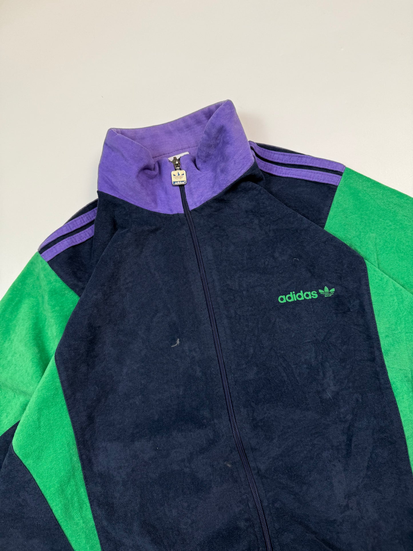 Vintage 80s Adidas Originals velour track top (M)
