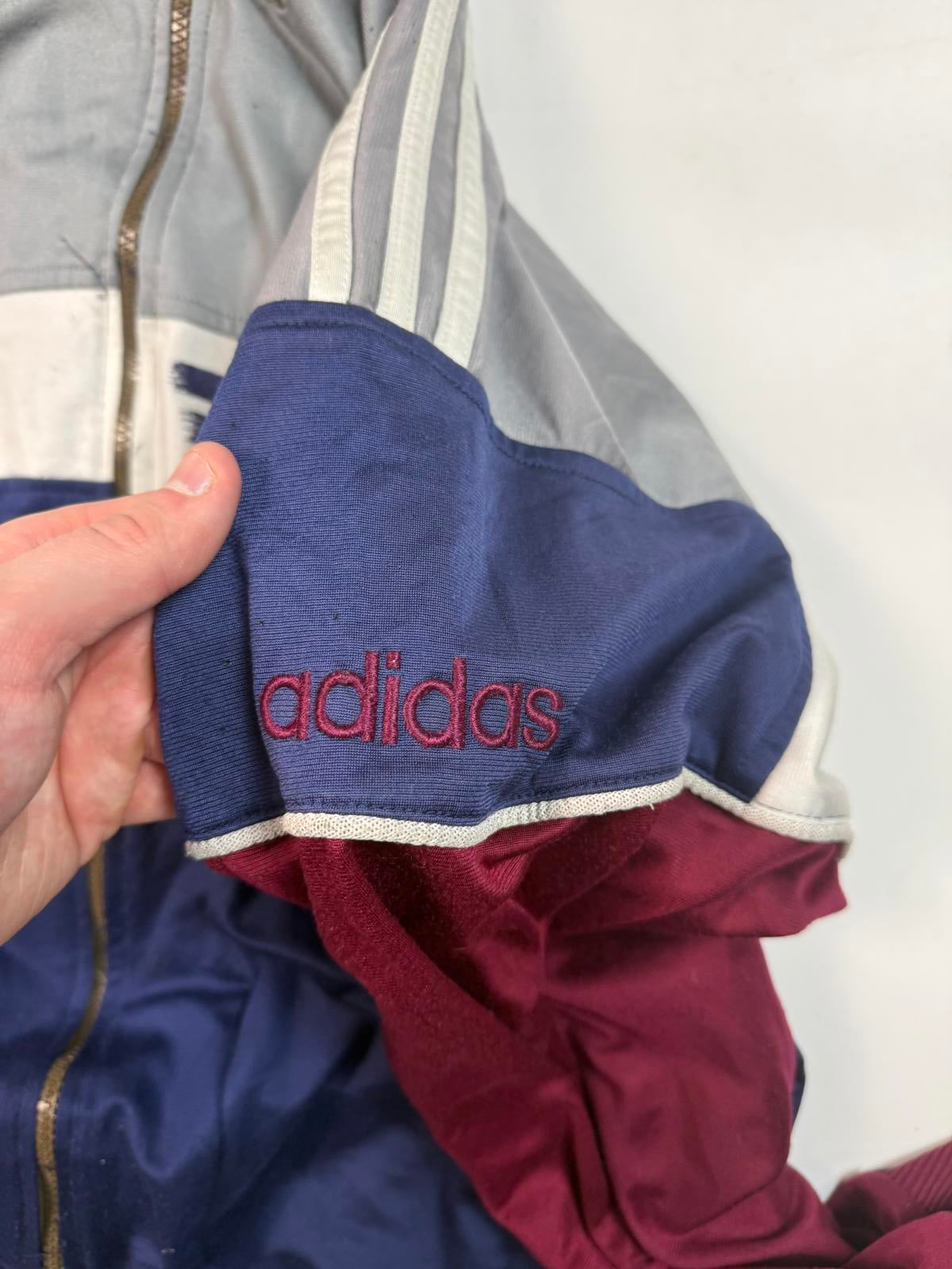 Vintage 90s adidas originals colour block track jacket (L)