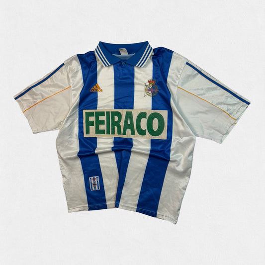 Vintage Deportivo De La Coruna 1998-00 Adidas football shirt (XL)