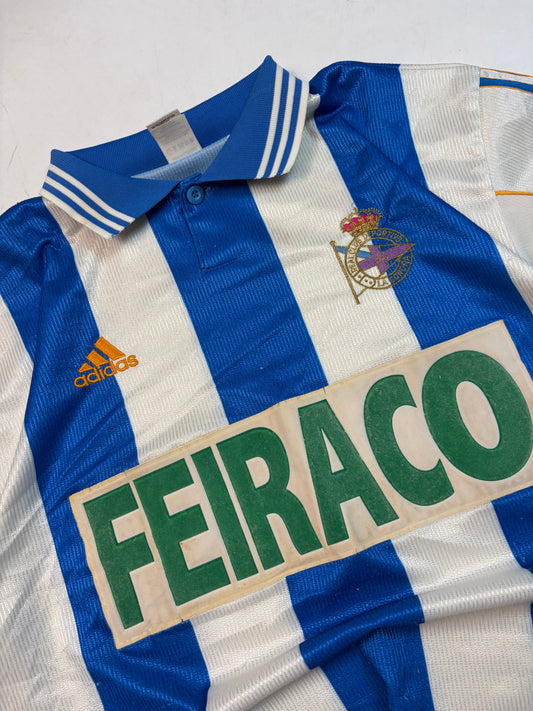 Vintage Deportivo De La Coruna 1998-00 Adidas football shirt (XL)