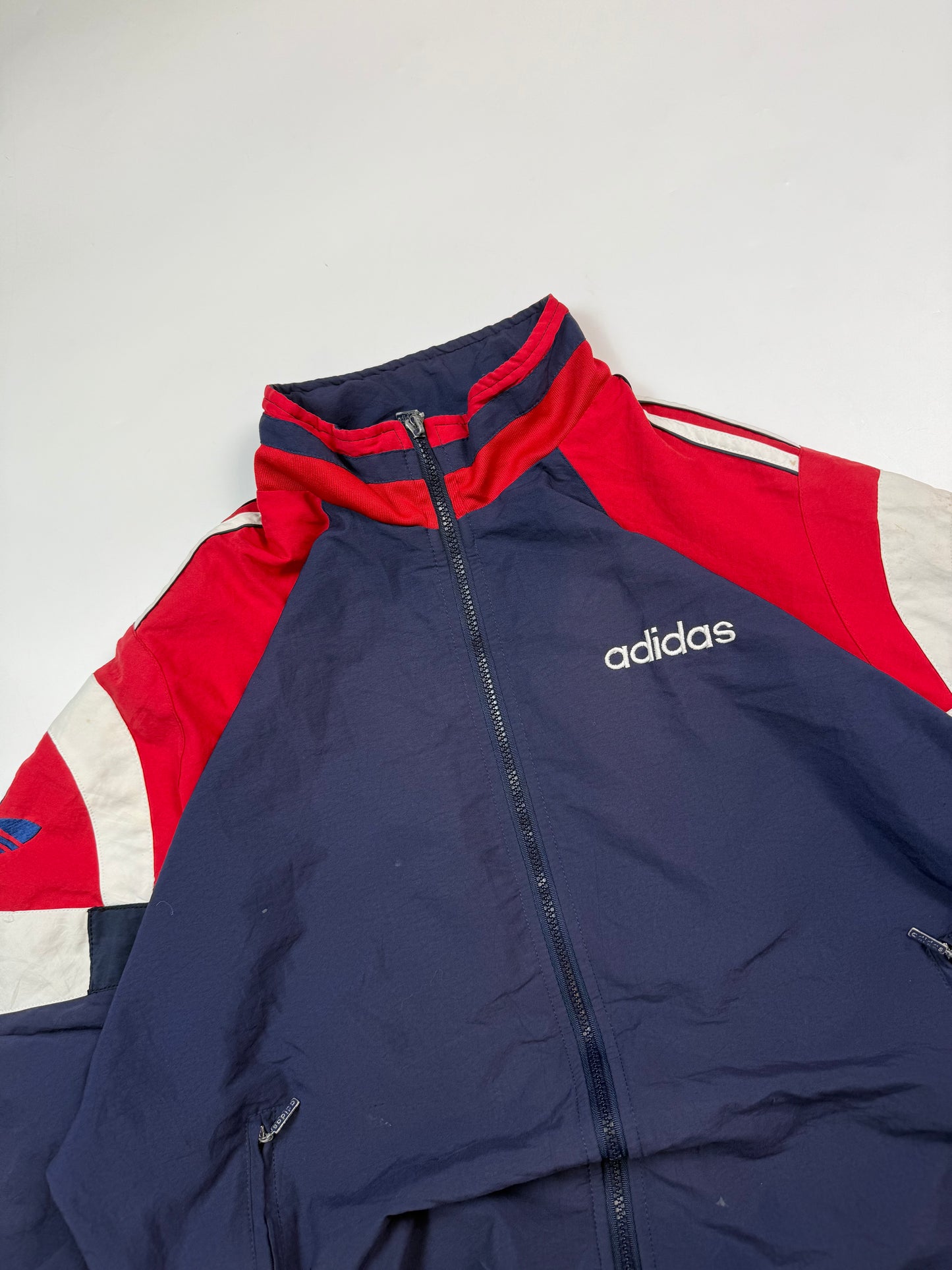 Vintage 90s Adidas originals colour block track jacket (M)