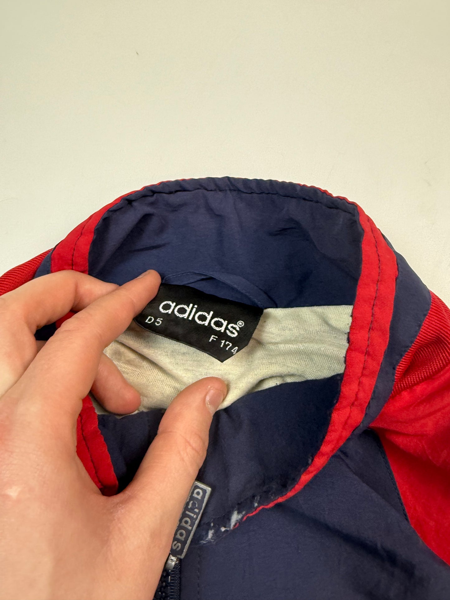 Vintage 90s Adidas originals colour block track jacket (M)