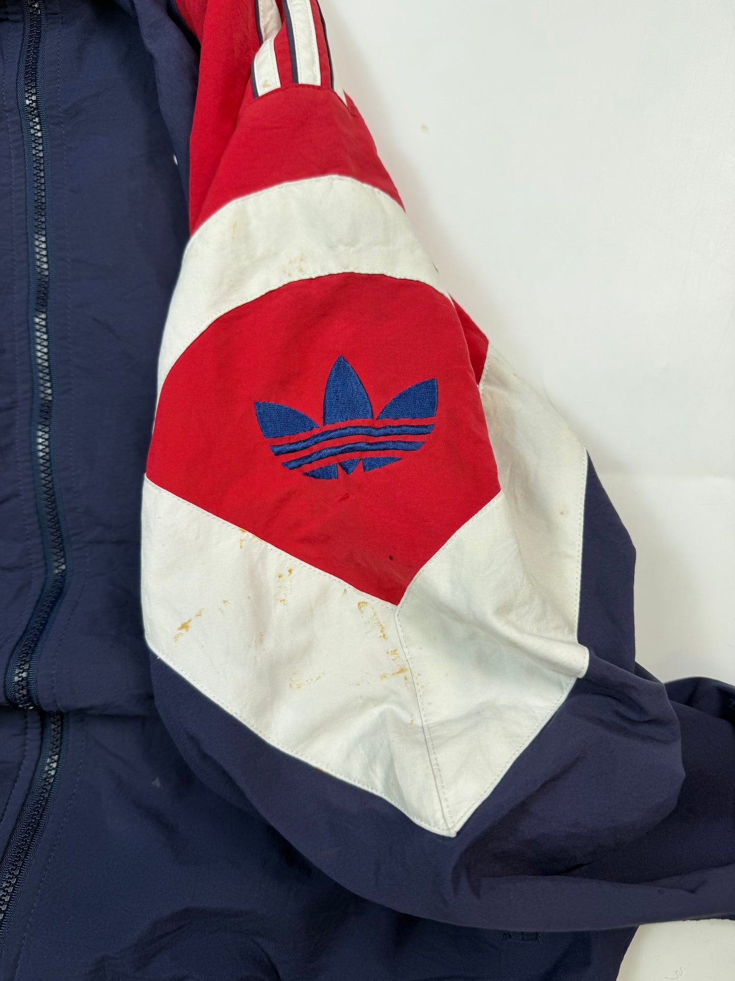 Vintage 90s Adidas originals colour block track jacket (M)