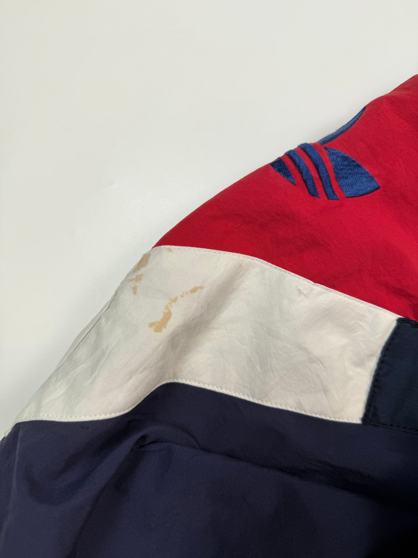 Vintage 90s Adidas originals colour block track jacket (M)