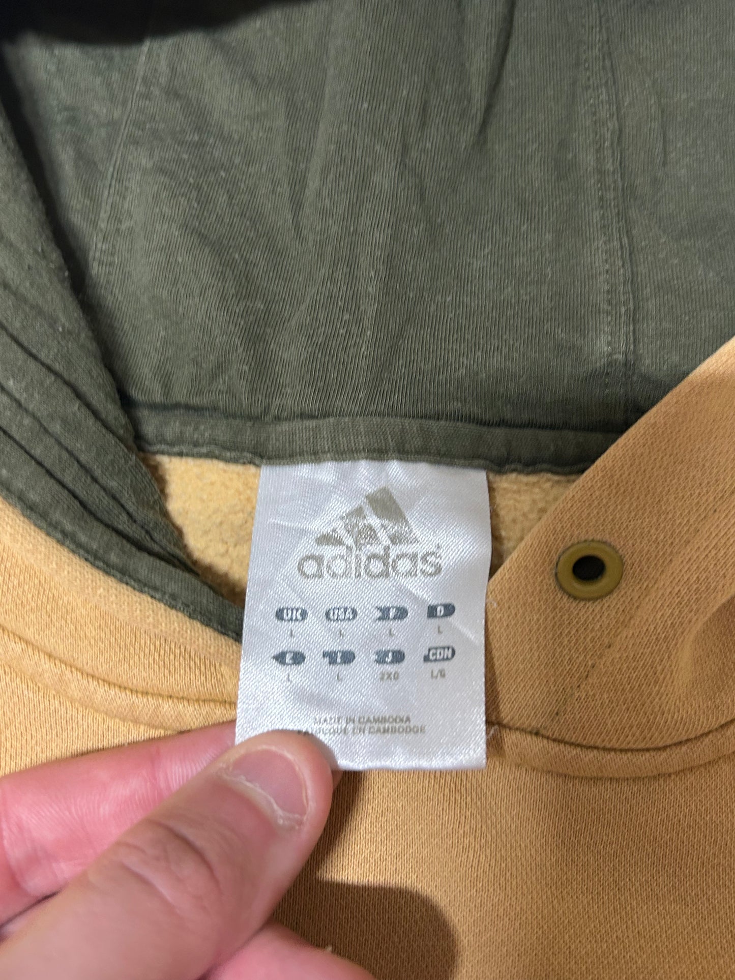 Vintage Adidas spell out hoodie (L)