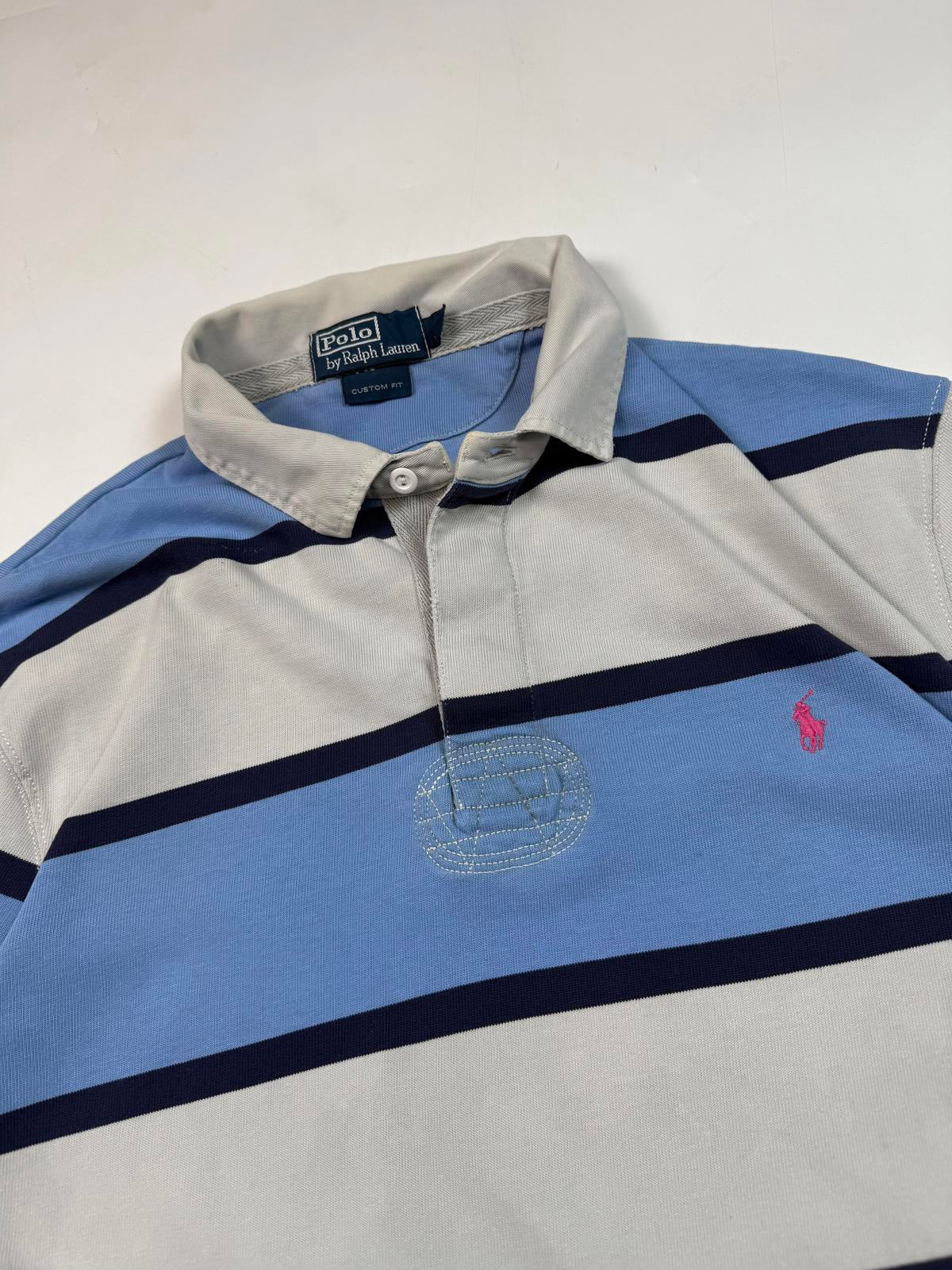 Vintage Polo Ralph Lauren striped rugby polo (XL)