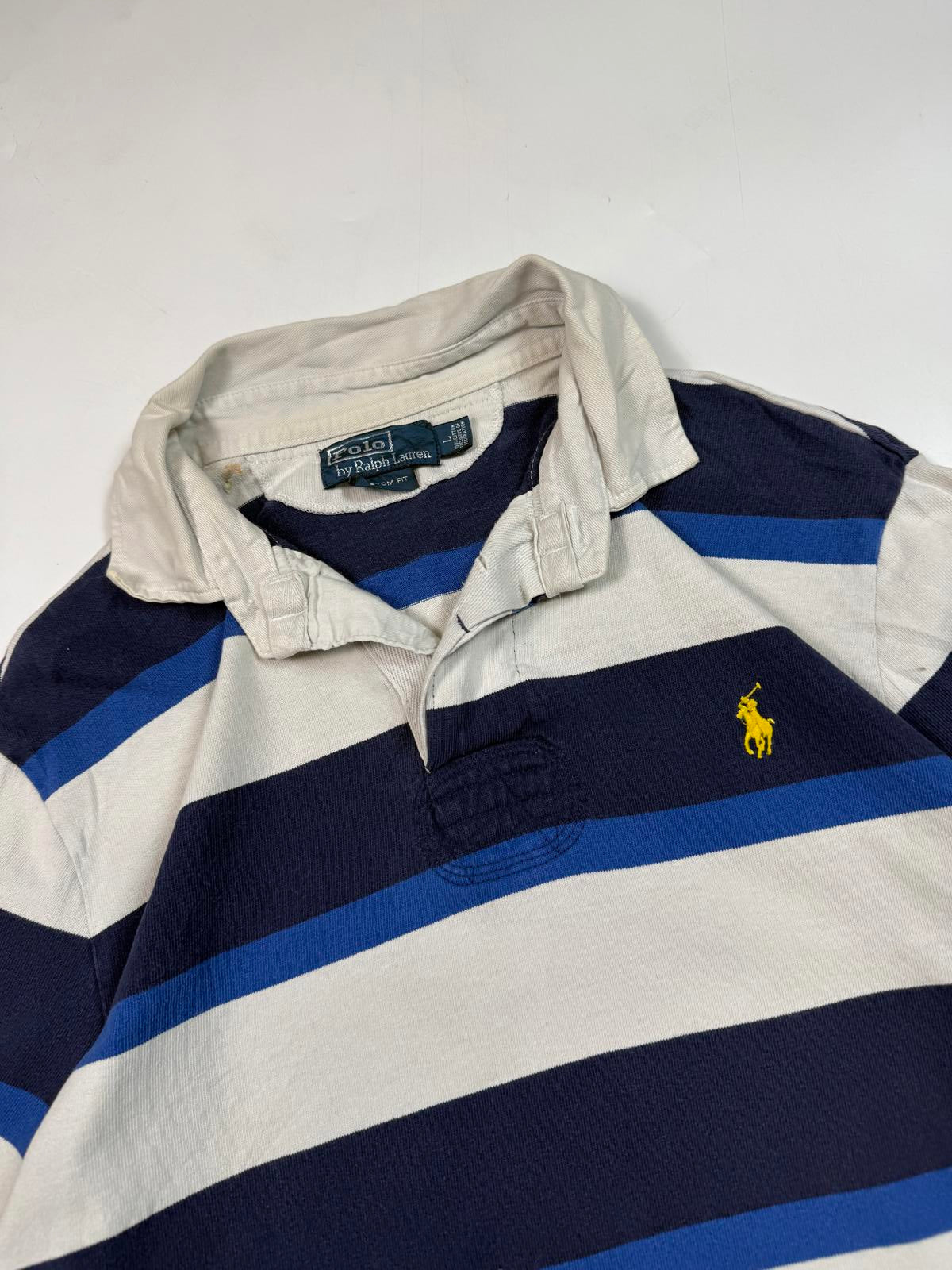 Vintage Polo Ralph Lauren striped rugby polo (L)