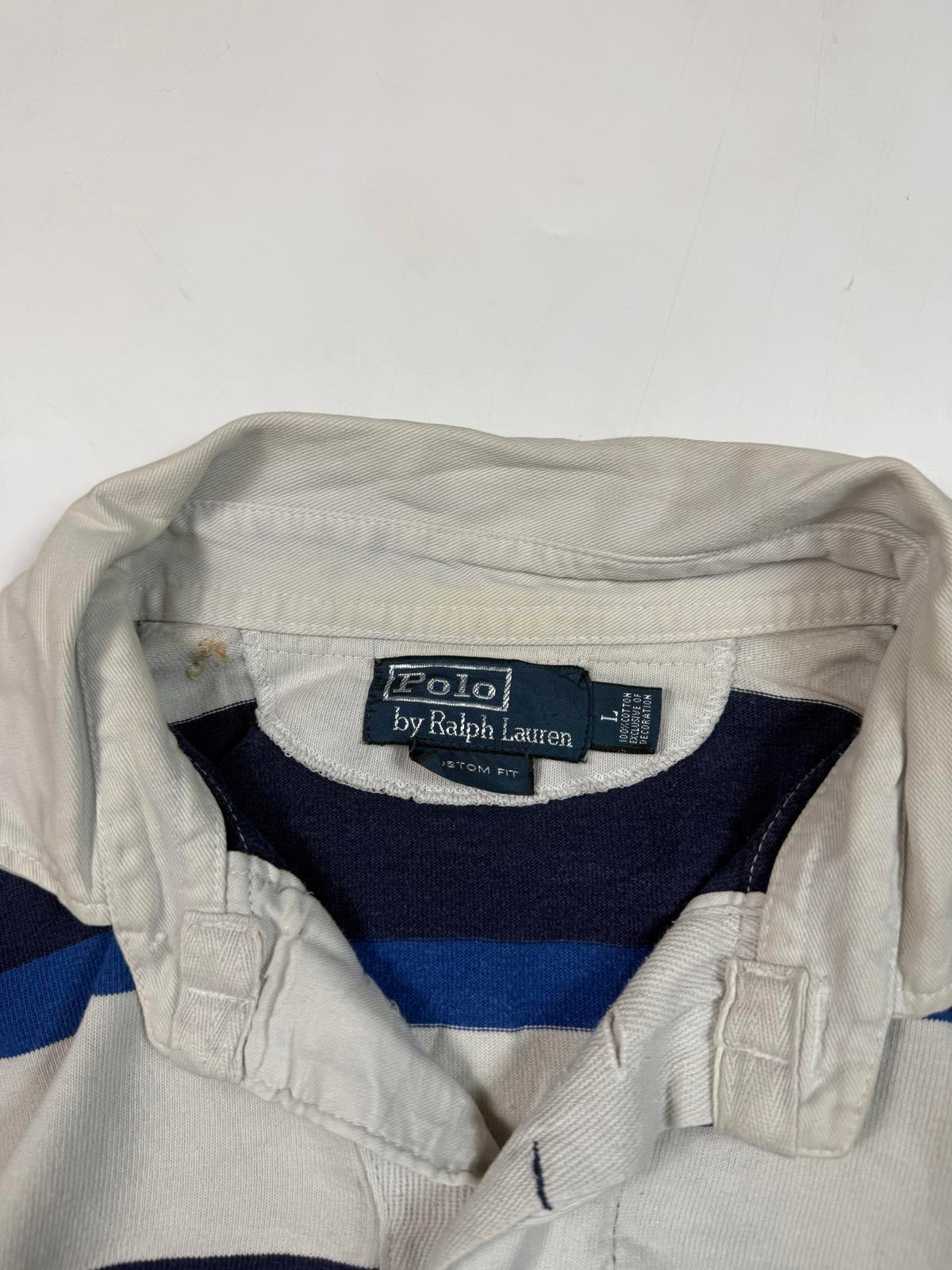 Vintage Polo Ralph Lauren striped rugby polo (L)