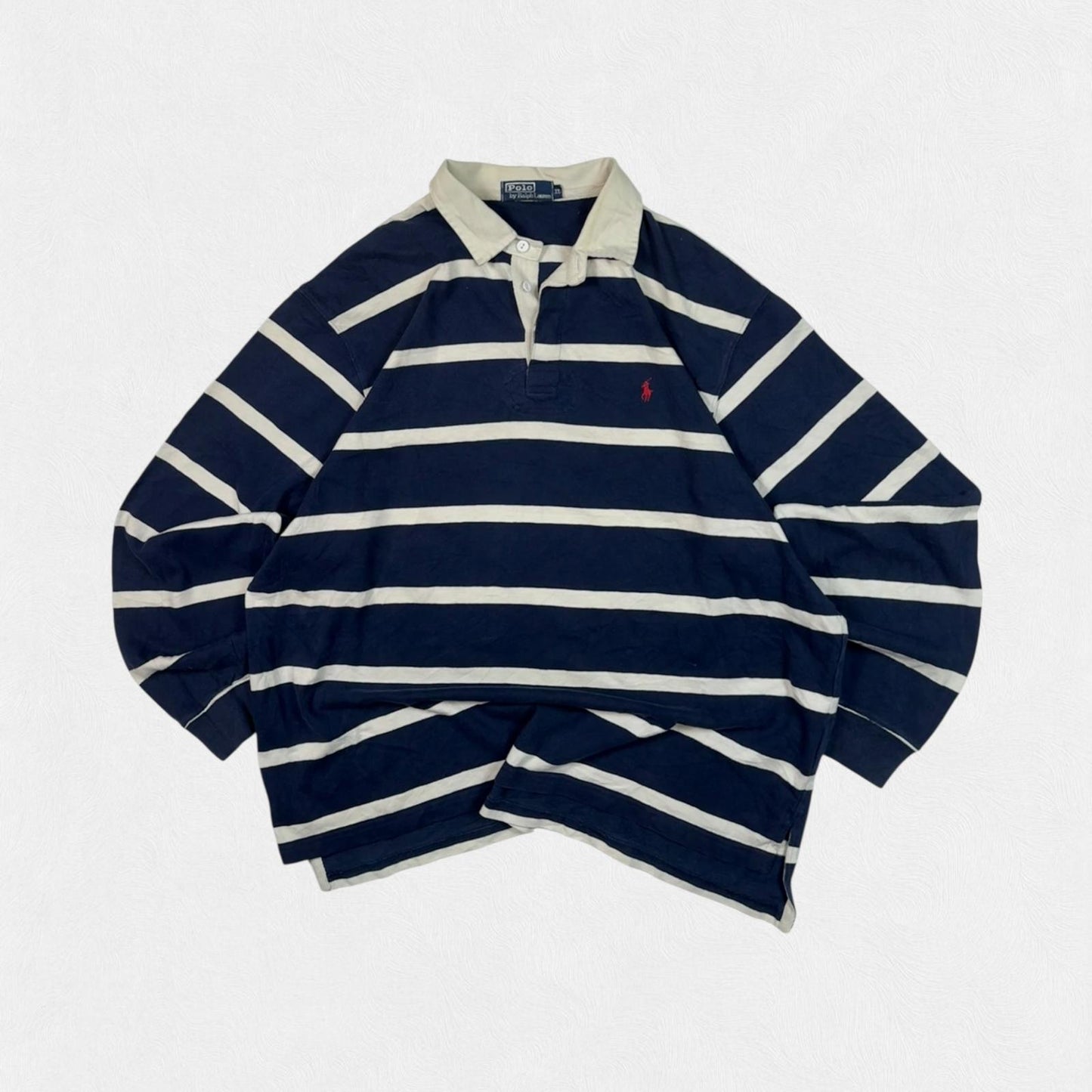 Vintage 90s Polo Ralph Lauren striped rugby polo (XL)