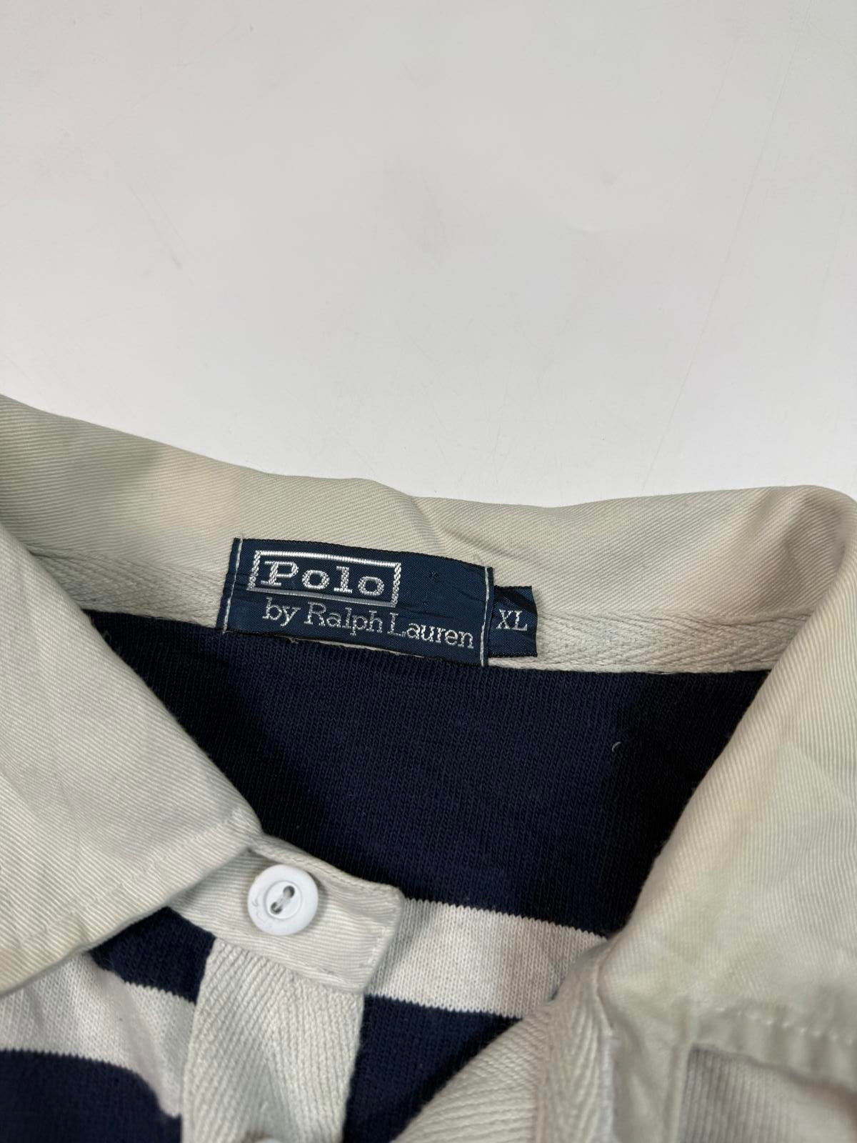 Vintage 90s Polo Ralph Lauren striped rugby polo (XL)