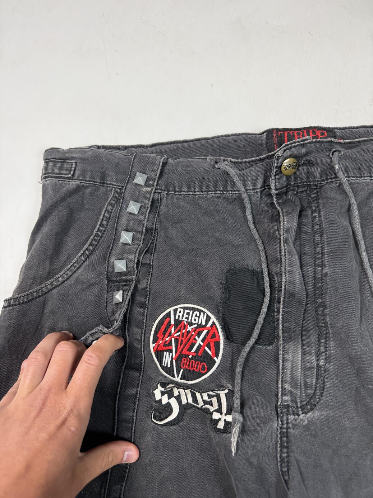 Vintage Punk baggy hip hop cargo shorts (W40)