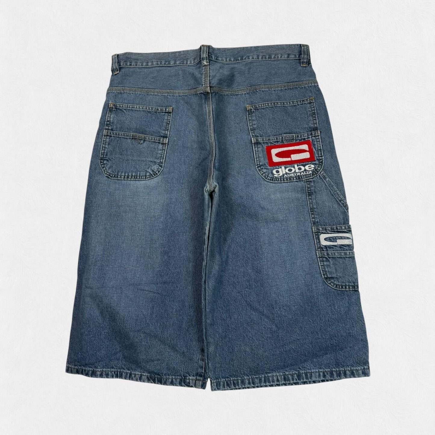 Vintage Globe baggy hip hop carpenter denim shorts (W38)