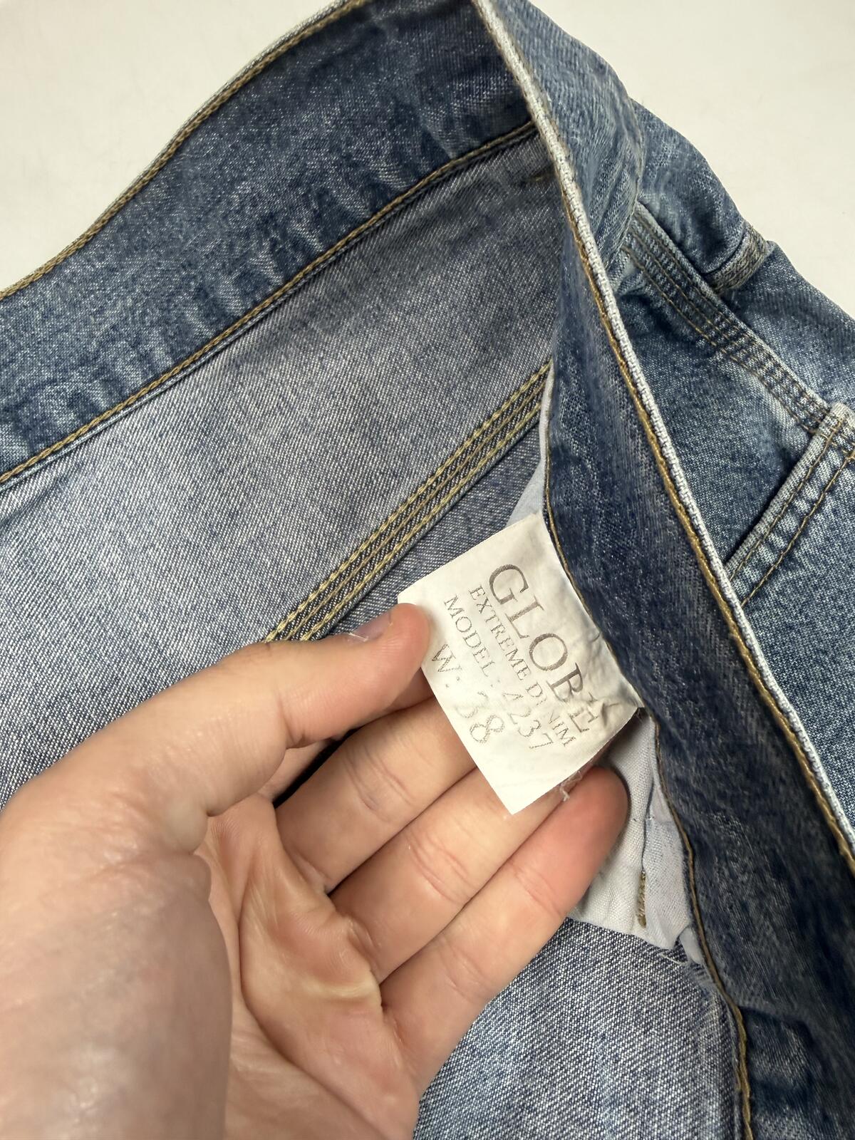 Vintage Globe baggy hip hop carpenter denim shorts (W38)