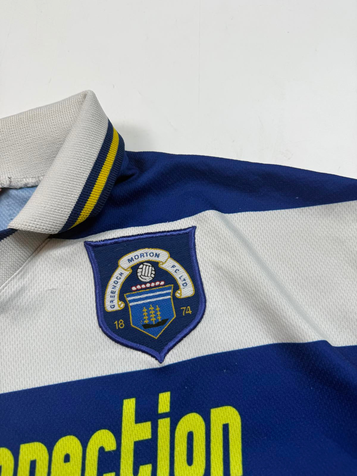 Vintage Greennock Morton 1997-01 home football shirt (XL)