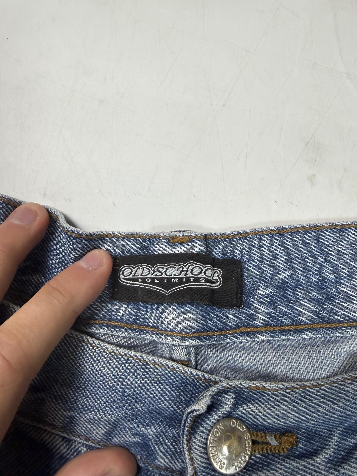 Vintage Y2K wide leg baggy hip hop jorts (W32)