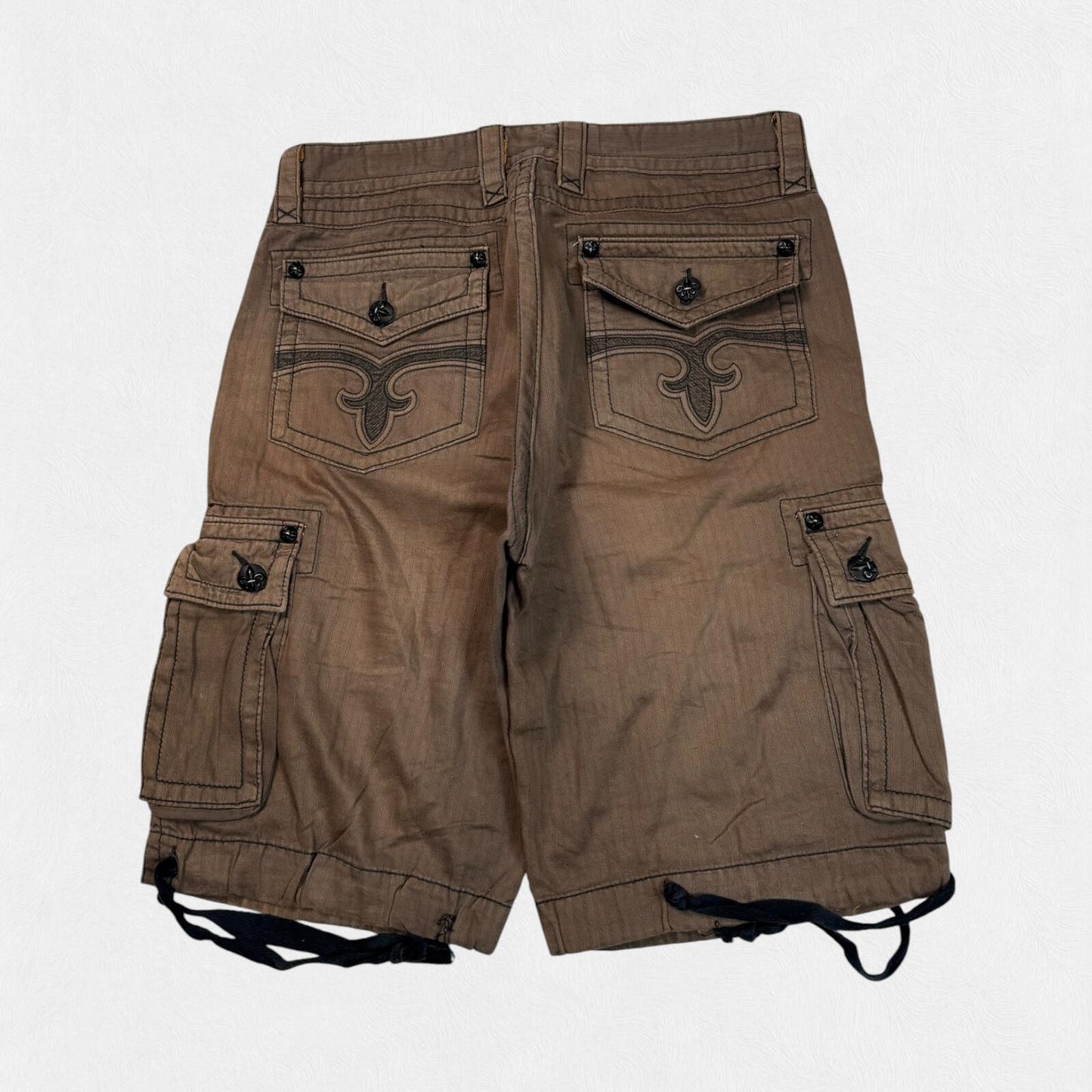 Vintage Y2K Rock revival baggy hip hop shorts (W32)