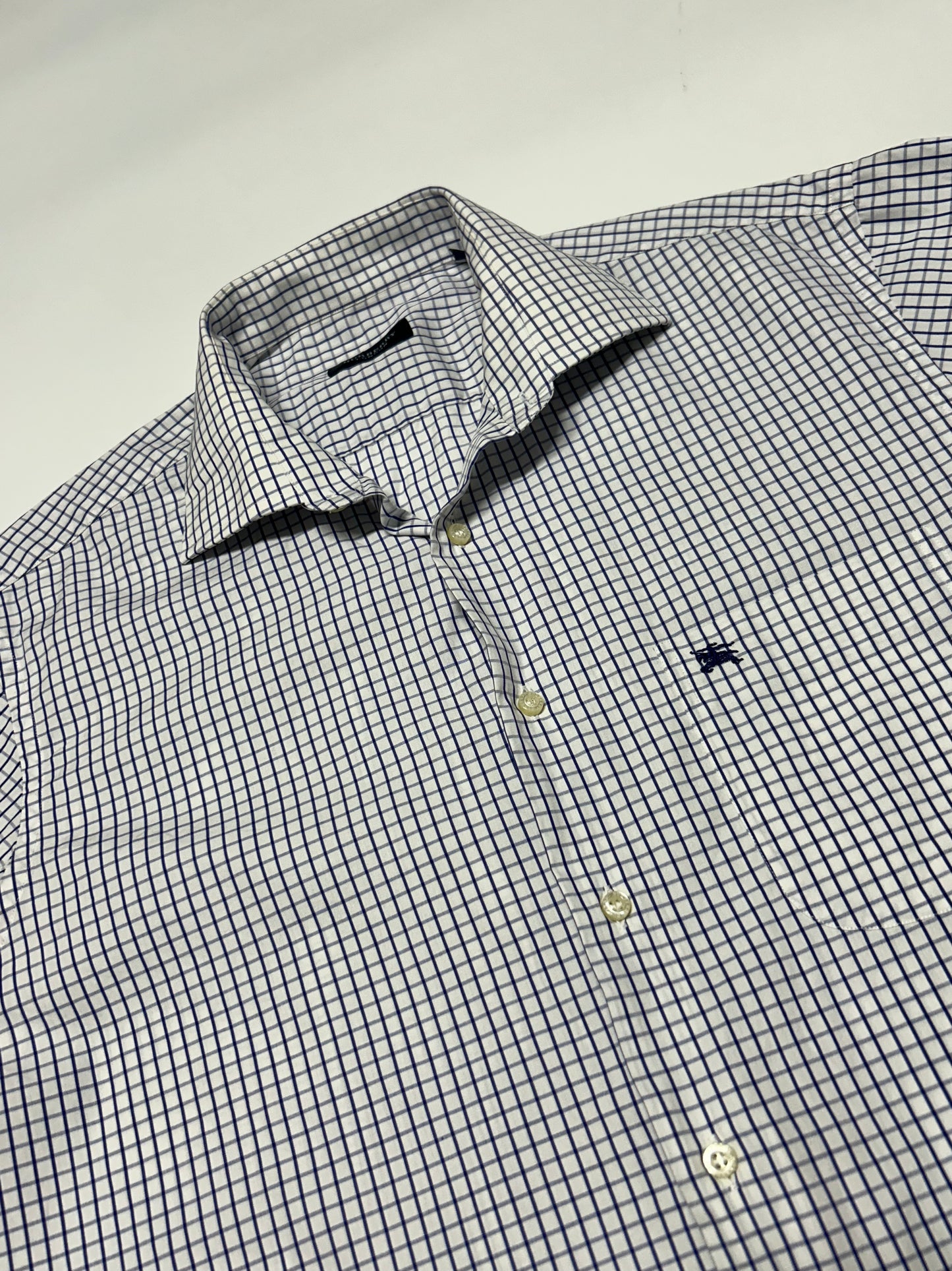 Burberry short sleeve check shirt (L)