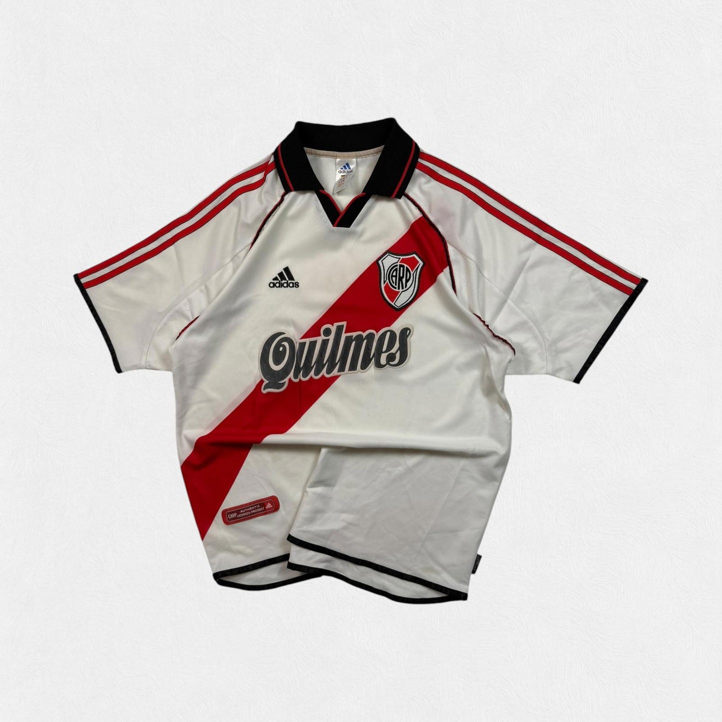 Vintage River Plate 2000-02 Adidas football shirt (L)