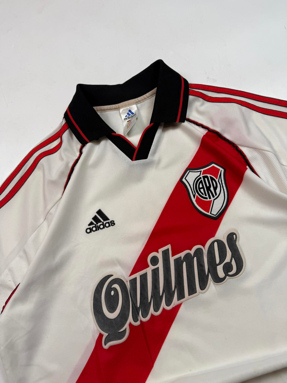 Vintage River Plate 2000-02 Adidas football shirt (L)