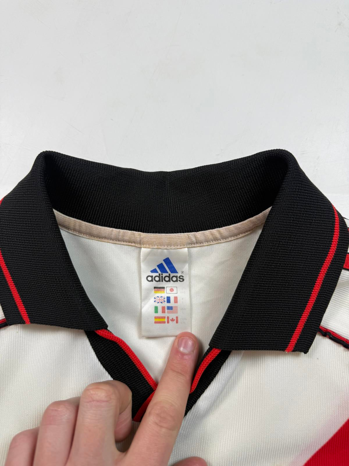 Vintage River Plate 2000-02 Adidas football shirt (L)