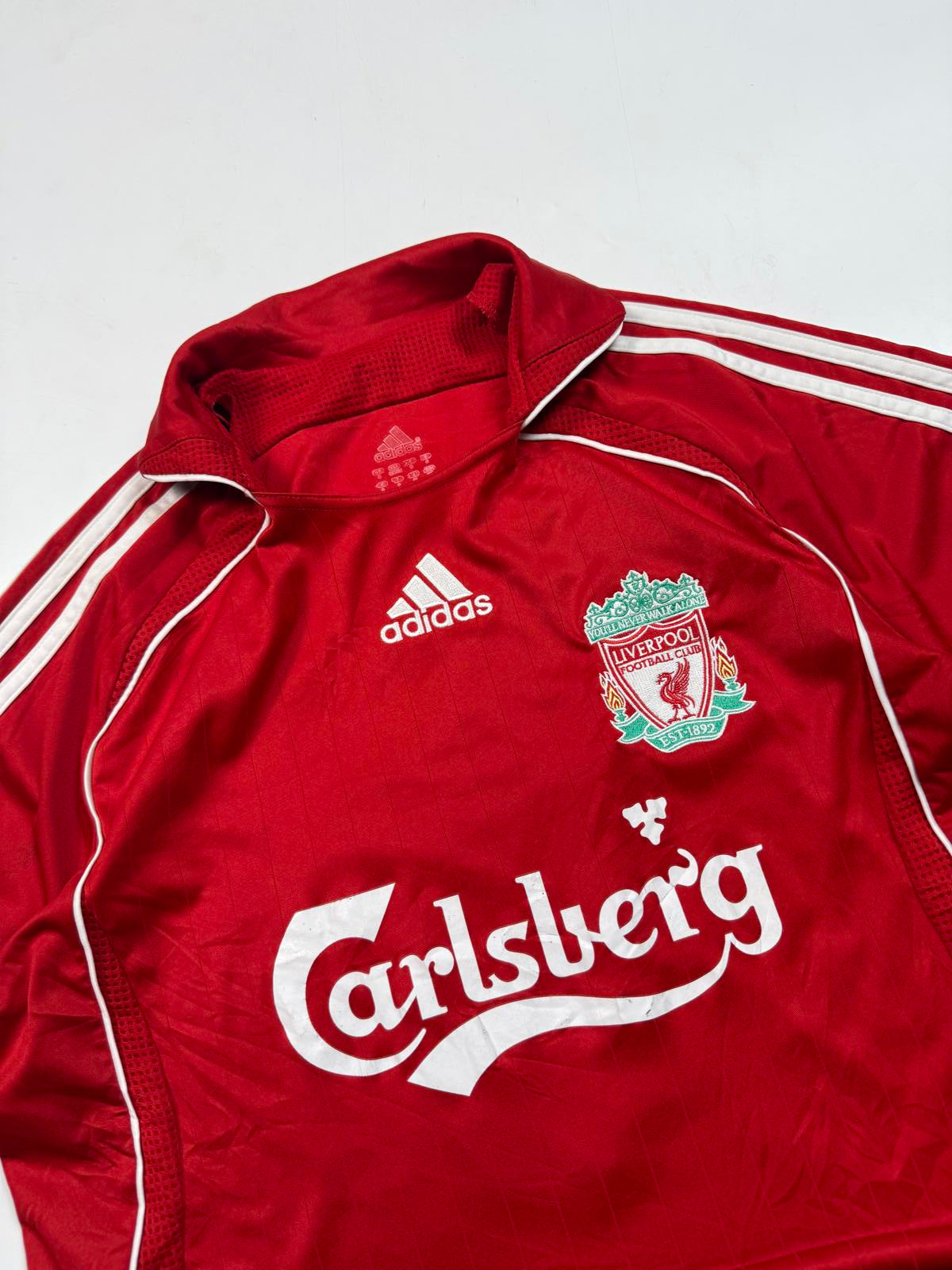 Vintage Liverpool 2006-08 Adidas Gerrard football shirt (S)