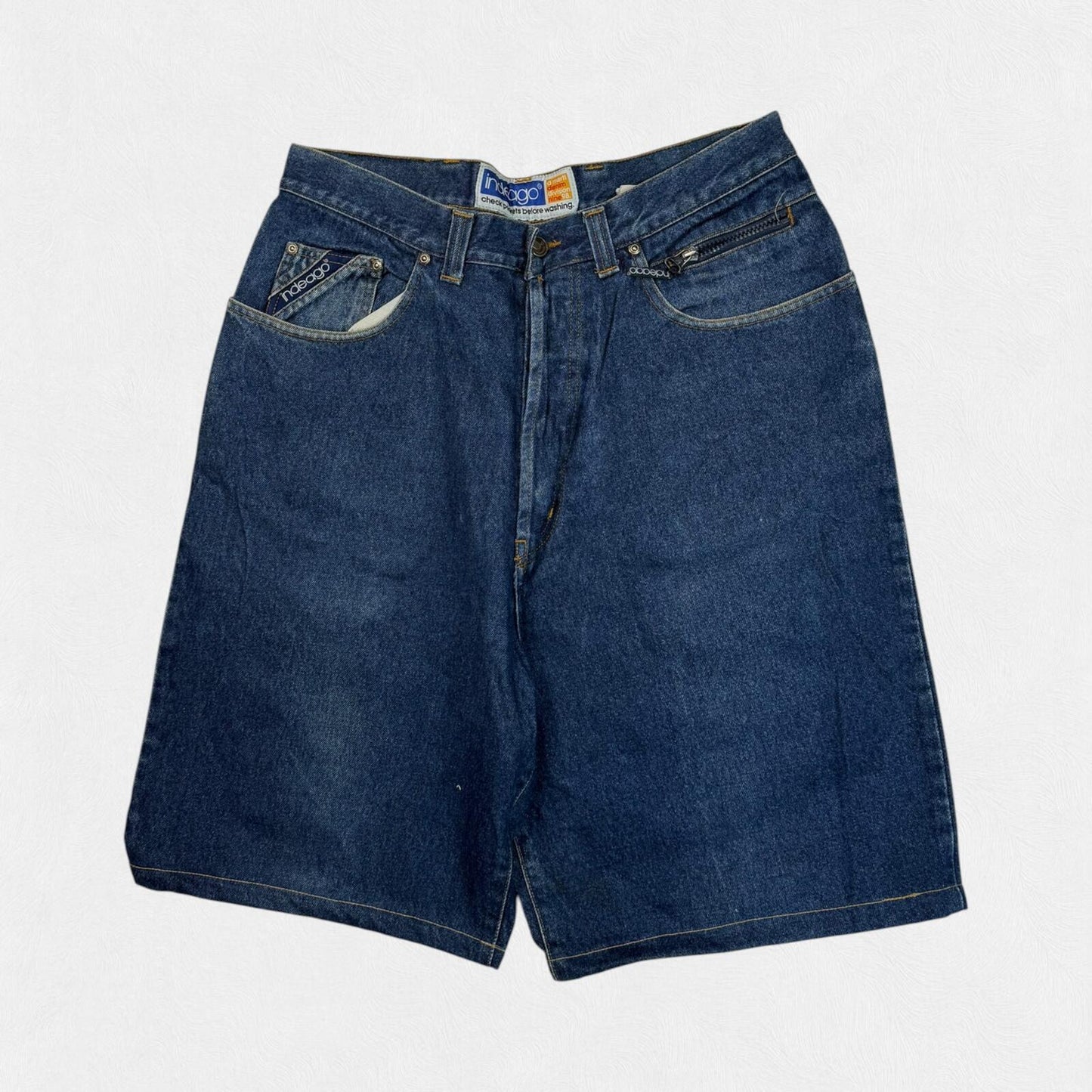 Vintage Y2K baggy hip hop denim jean shorts (W34)