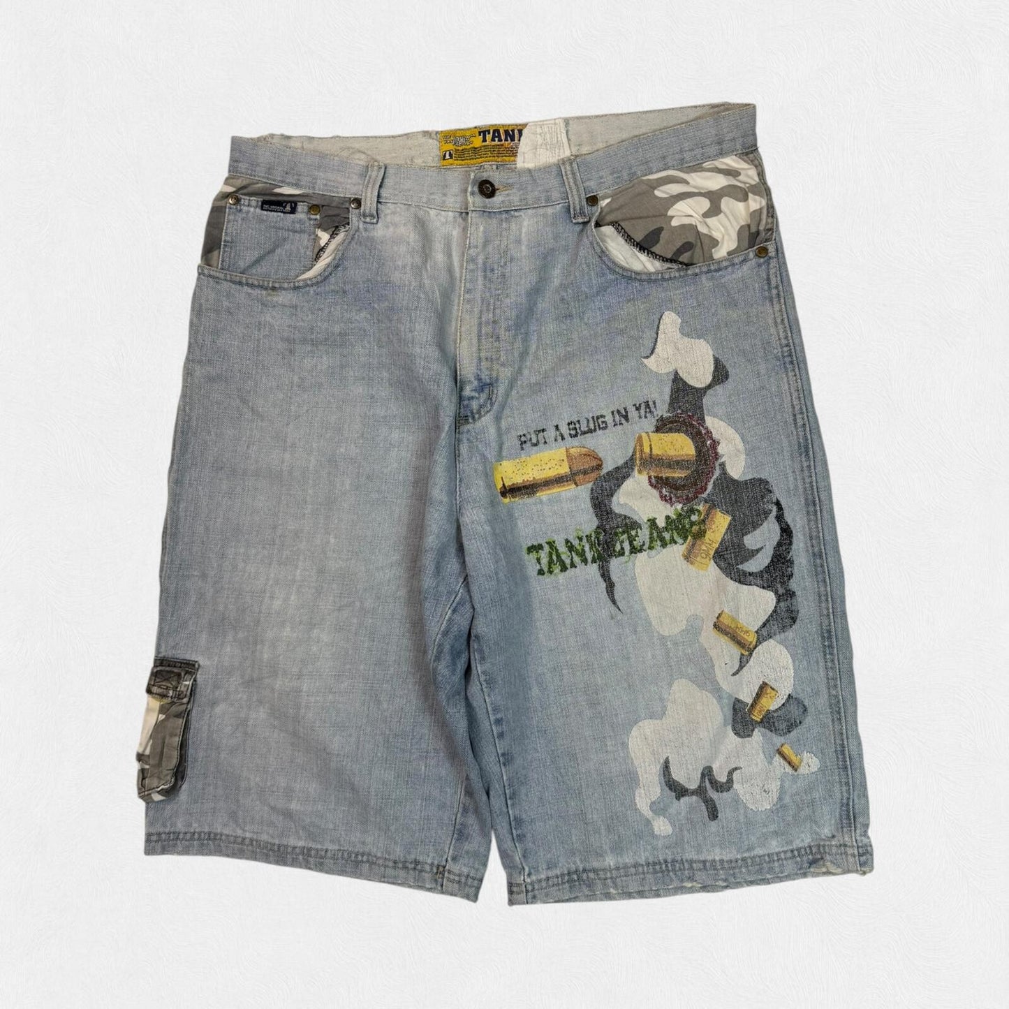 Vintage Y2K baggy hip hop jorts (W36)