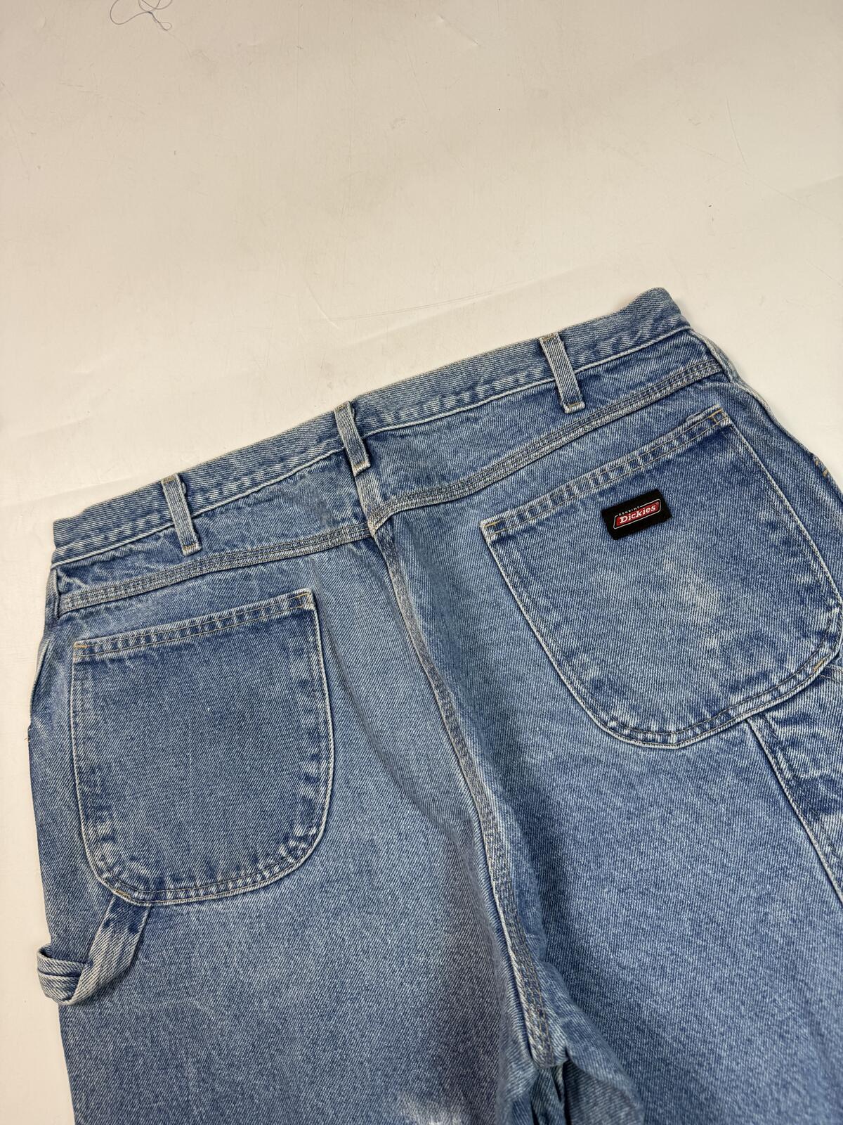 Vintage Dickies baggy carpenter denim shorts (W38)