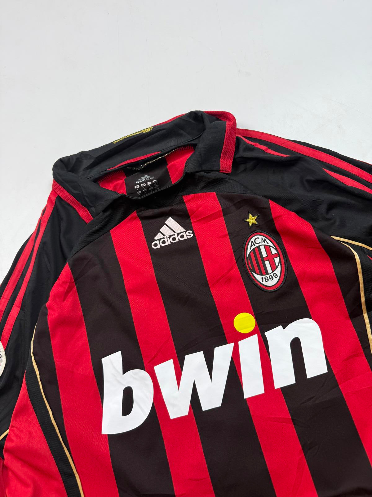 Vintage AC Milan 2006/07 Adidas Kaka football shirt (L)