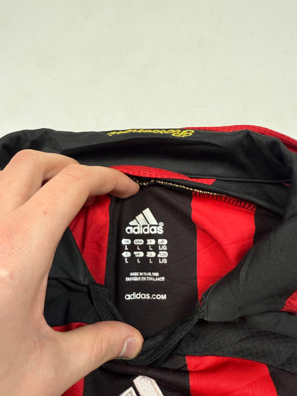 Vintage AC Milan 2006/07 Adidas Kaka football shirt (L)