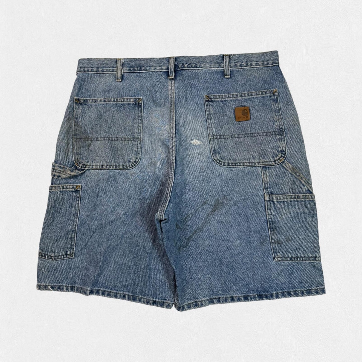 Carhartt baggy denim jean carpenter shorts jorts (W38)