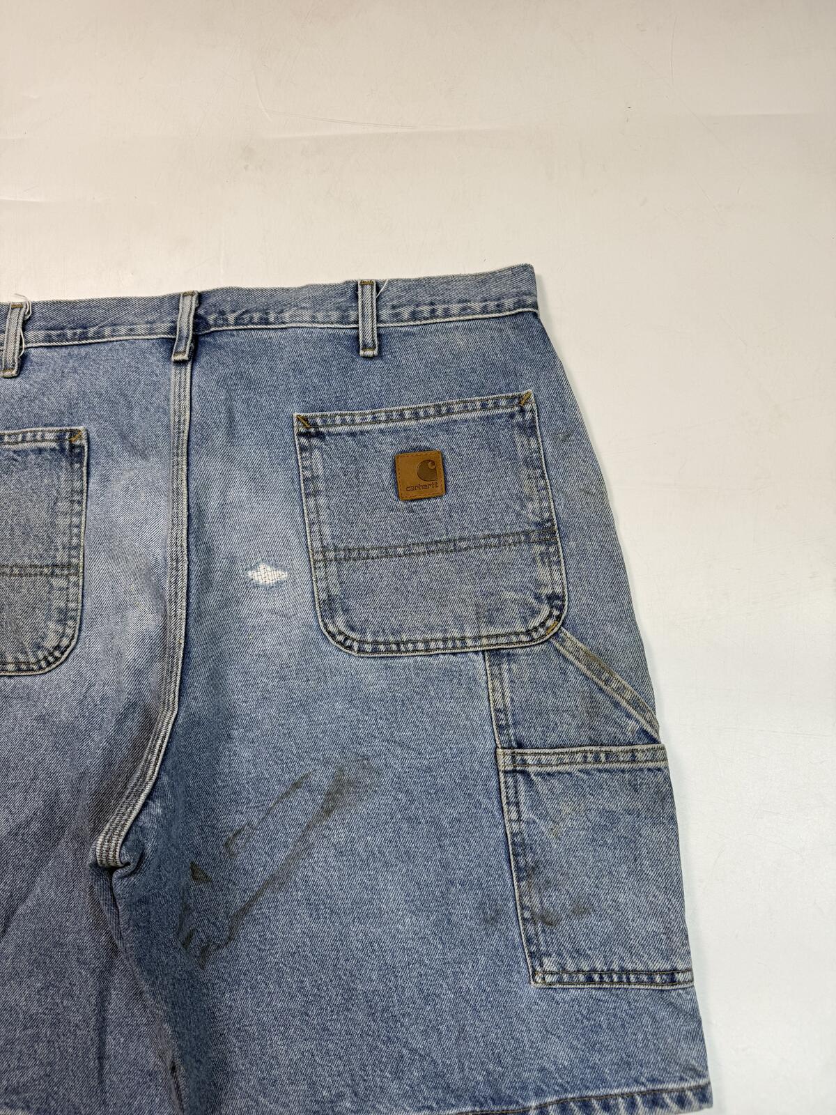 Carhartt baggy denim jean carpenter shorts jorts (W38)