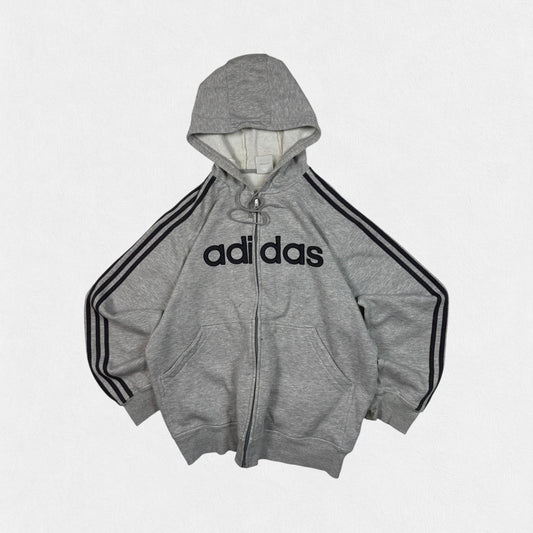 Vintage Adidas spell out full zip hoodie (L)