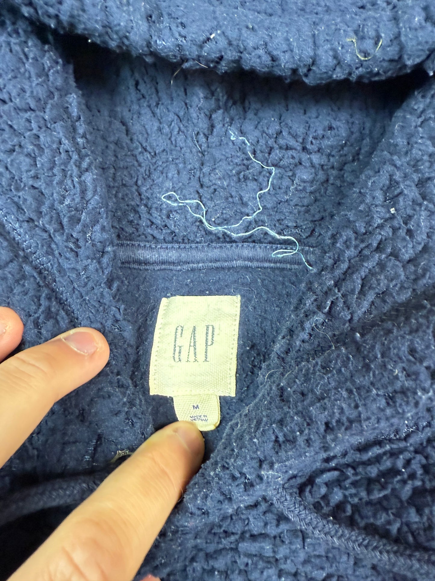 Gap spell out sherpa fleece hoodie (M)