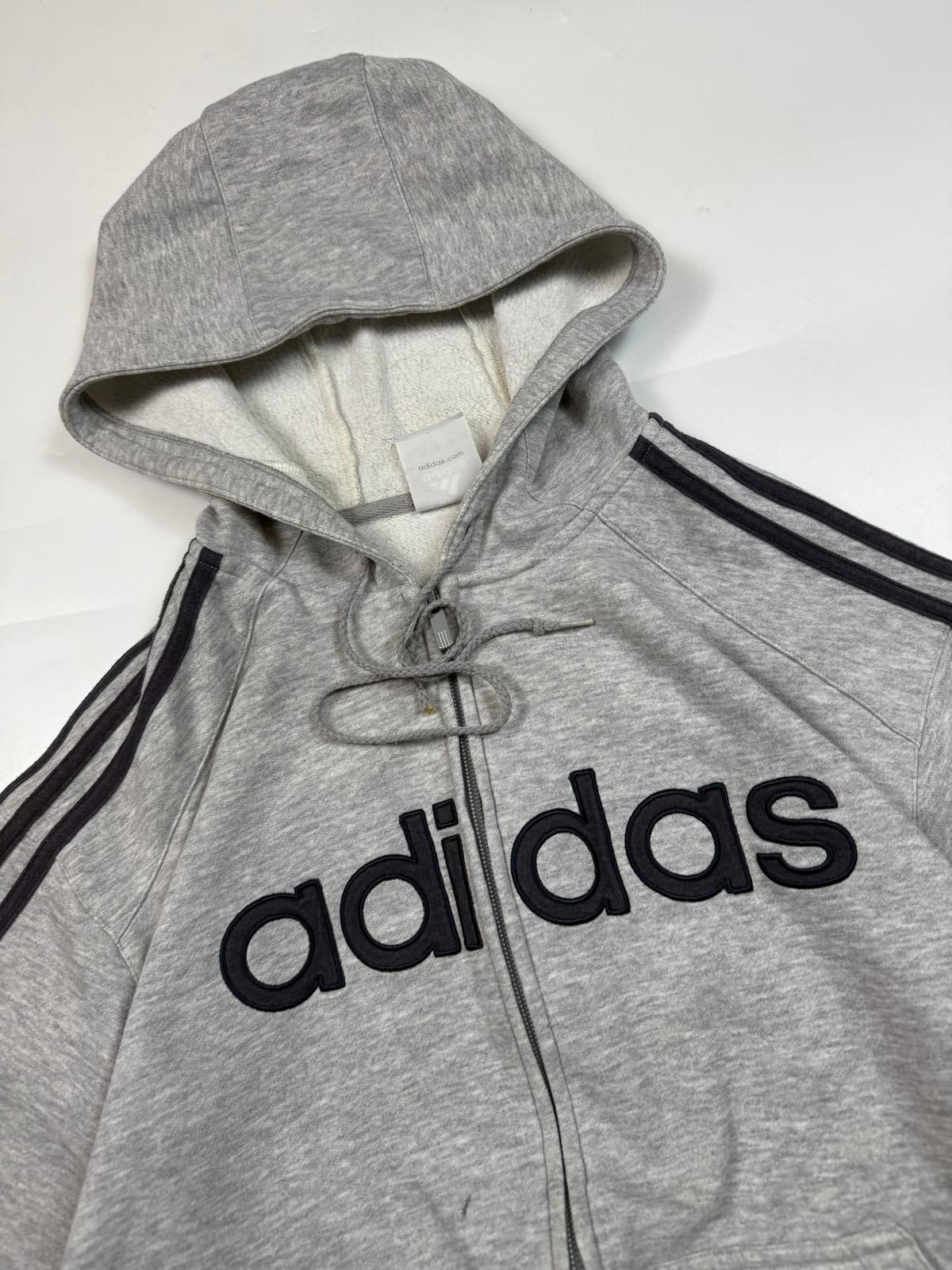Vintage Adidas spell out full zip hoodie (L)