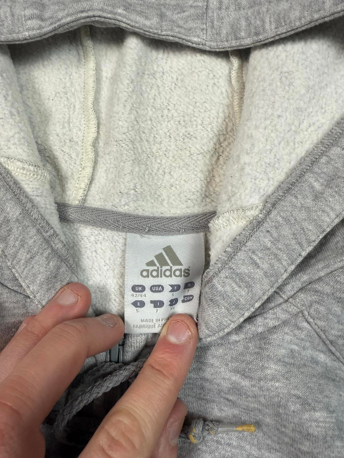 Vintage Adidas spell out full zip hoodie (L)