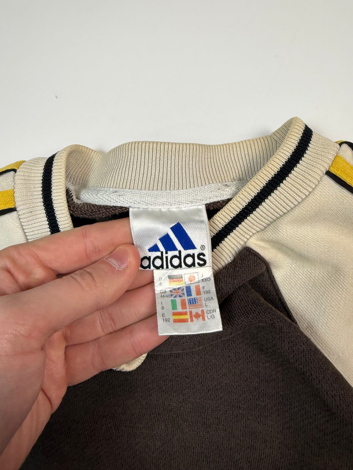 Vintage 90s adidas originals colour block sweatshirt (L)