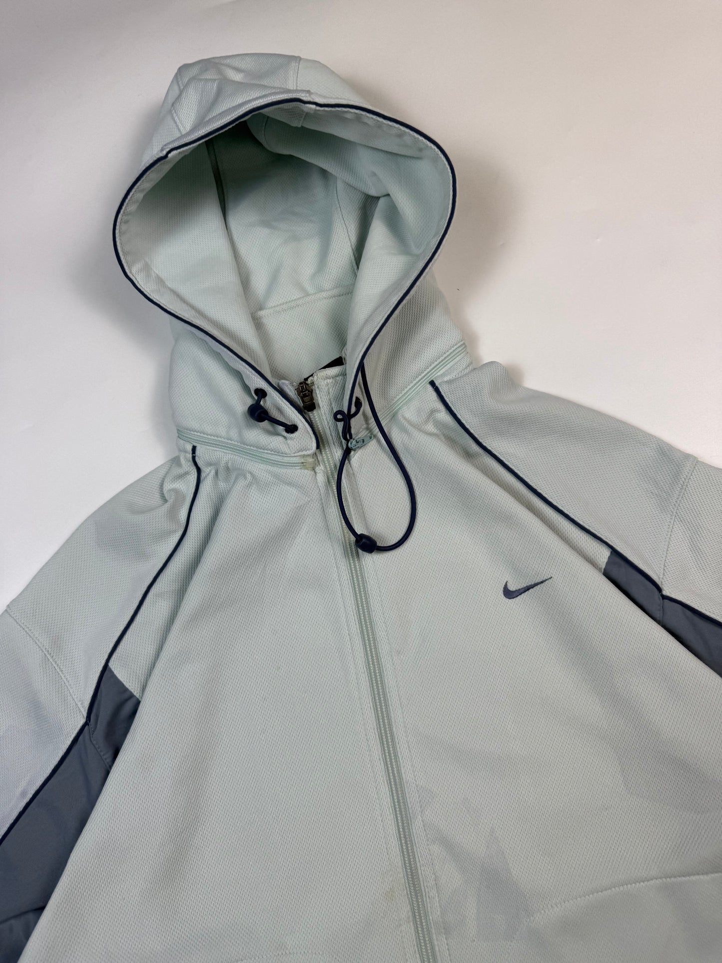 Vintage 90s Nike mini swoosh zip up hoodie (M)