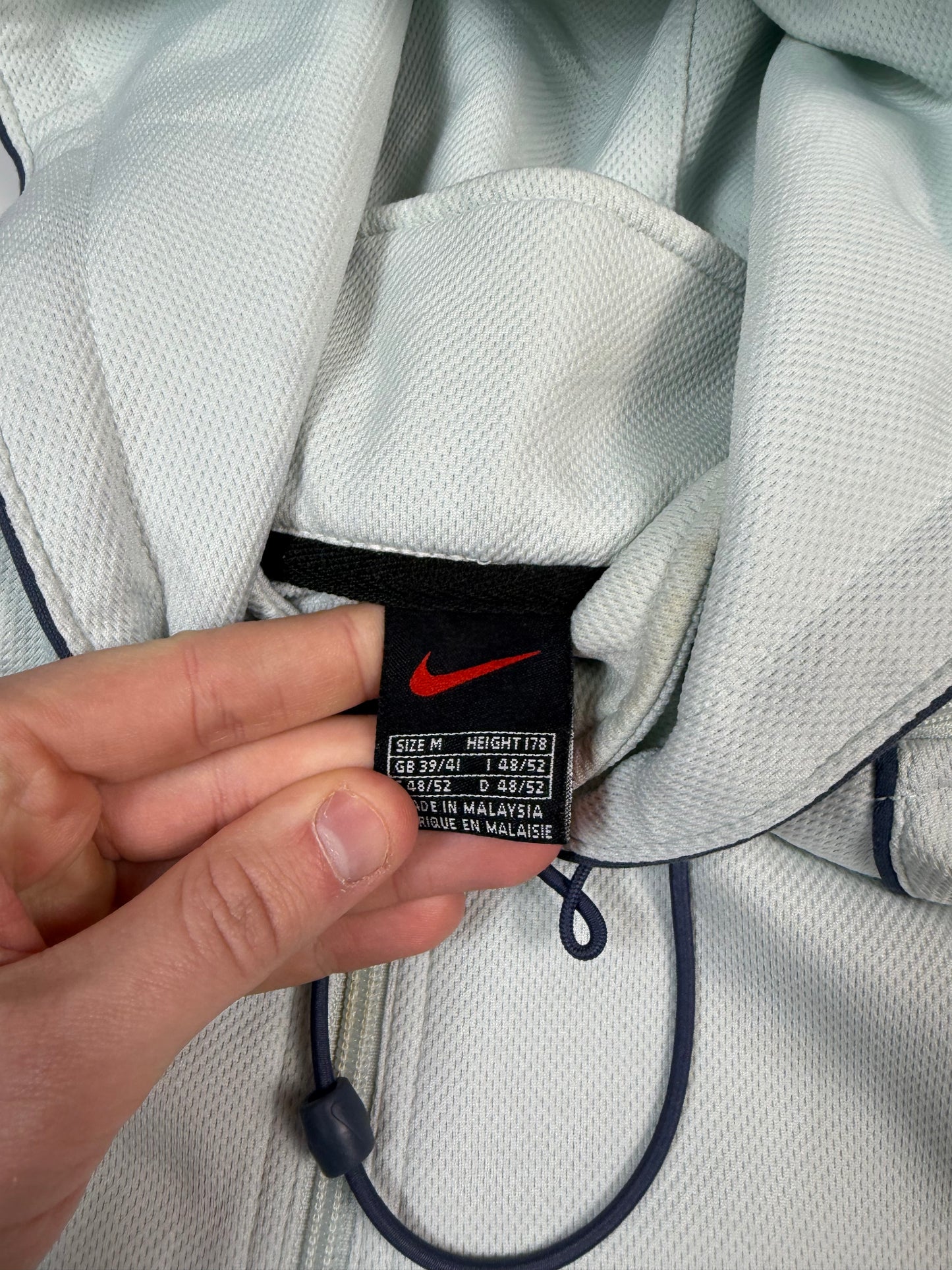 Vintage 90s Nike mini swoosh zip up hoodie (M)